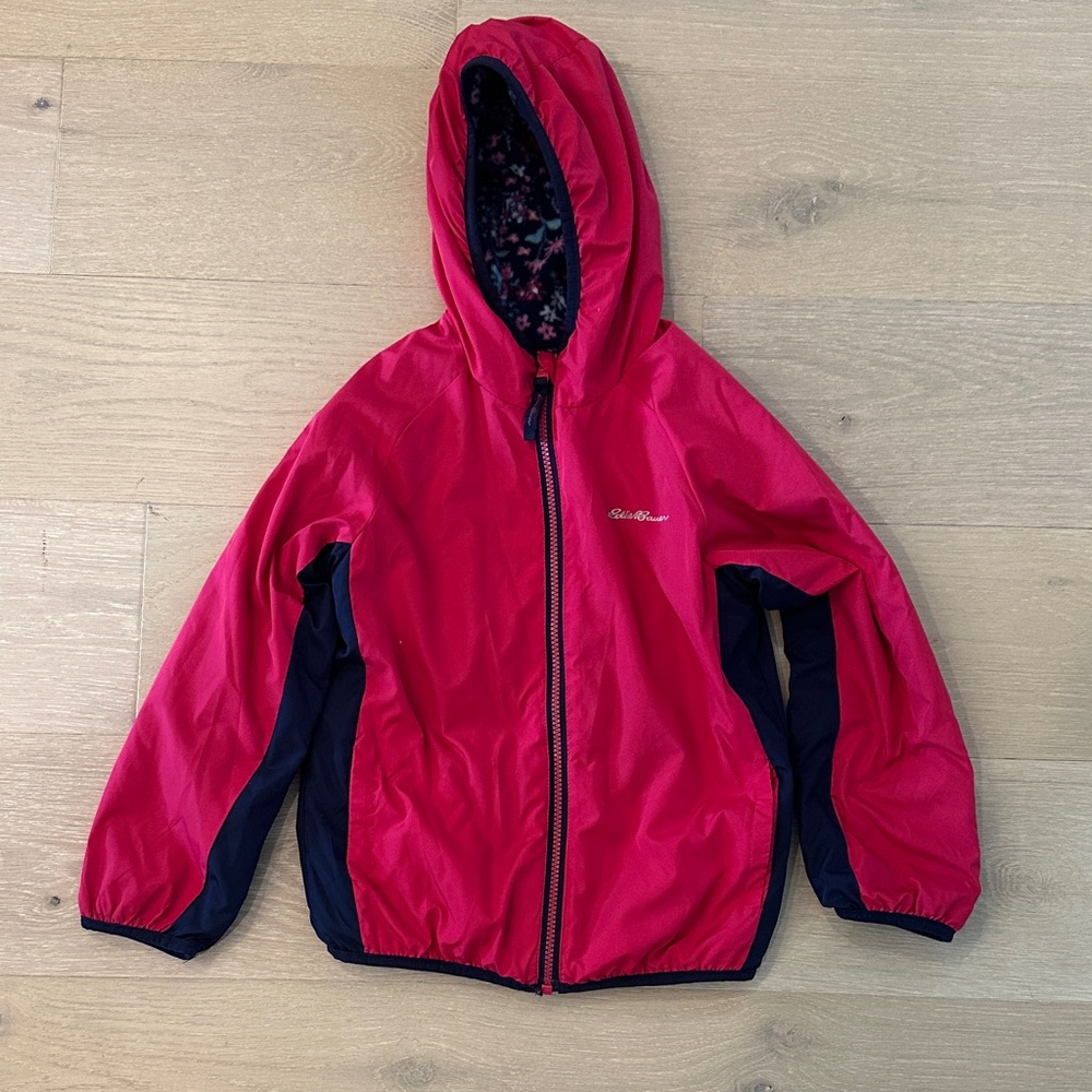Eddie Bauer Kids Bright Red and Dark Blue Raincoat